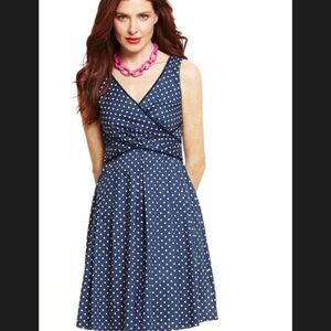 Nine West Polka Dot Wrap Dress 14